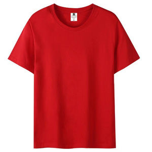 Vente en gros logo personnalisé 200Gsm coton t-shirts à manches courtes impression t-shirt couleur unie unisexe chemise vierge - Product Image 3
