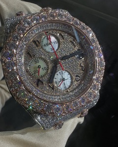 VVS 41mm Moissanite & Diamond Iced Watch Reloj de pulsera automático de esfera cuadrada con banda de acero inoxidable Estilo Hip Hop - Product Image 1