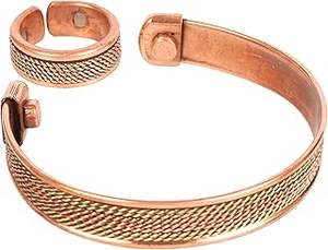 Bouton de manchette en cuivre martelé rustique pour les cadeaux de mariage, les fêtes, les anniversaires de fiançailles au prix le plus bas - Product Image 4