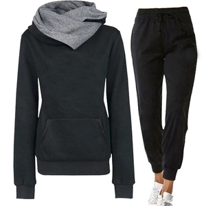 ชุดเซ็ตเสื้อฮู้ดและกางเกงวอร์มผู้หญิง 2 ชิ้น ผ้าฟลีซ สำหรับฤดูหนาว แห้งเร็ว - Product Image 2