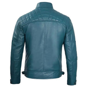 Veste en cuir décontractée de haute qualité pour hommes pour le printemps et l'automne Veste d'hiver coupe-vent et légère à manches longues pour hommes - Product Image 2
