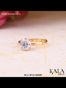 Bague de mode en diamant américain géométrique de style classique en or 18 carats pour mariage, bureau ou fiançailles pour cadeau d'anniversaire - Product Image 2