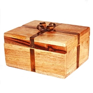 Vintage Rectangle Brown Wood Box With Walnut Finish Decorative Wooden <b>Storage</b> Box Wooden Gift Box Perfect For Any Occasions - Product Image 1