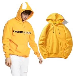 เสื้อฮู้ดผ้าฝ้ายแบบสวมหัวมีฮู้ดสำหรับผู้ชายเสื้อมีฮู้ดซักแบบสวมโลโก้ออกแบบได้ตามต้องการ - Product Image 4