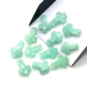 Amazonita natural Santa Cruz forma Briolette cuentas de piedras preciosas encantos piedras preciosas sueltas al por mayor para la fabricación de joyas pulsera collar - Product Image 2