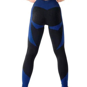 Pantalones de gimnasio ecológicos para mujer de alta calidad, mallas de Yoga transpirables personalizables con cierre de cintura elástica, diseño de cintura alta - Product Image 2