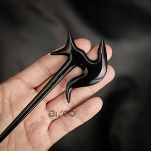 Best Seller Vietnam Wholesale Natural Buffalo Horn Axe Hair Stick Hair Styling Tool for Women Natural Fashion <b>Accessories</b> - Product Image 2
