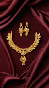 ขายจำนวนมากชุดต่างหูสร้อยคอชุบทอง22K ชุดเครื่องประดับชุดสร้อยคอต่างหู - Product Image 3