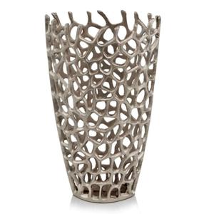 Vase et pot en corail argenté décoratif pour la maison Vase à fleurs d'affichage gravé personnalisé Vase en aluminium de vente chaude à vendre - Product Image 2