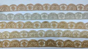 ชุดกระโปรงประดับลูกไม้ด้ายสีทองขนาด4.5ซม. สำหรับตัดเย็บเสื้อผ้าสีเงินสีทอง - Product Image 5