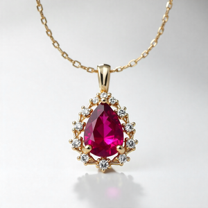 Mode Simple Zircon Rose 18K Or Conception Pendentif Collier 925 Collier En Argent Sterling Pour Les Femmes - Product Image 2