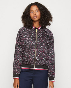 แจ็กเก็ตผ้าซาตินสไตล์สุดเท่สำหรับผู้หญิงเสื้อแจ็กเก็ตหนังสไตล์บอมเบอร์เสื้อเบสบอลระบายอากาศได้ดีผ้าพิมพ์ลายสำหรับฤดูหนาว - Product Image 3