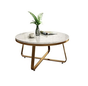 2025Premium Quality Metal Modern <b>Coffee</b> <b>Table</b> <b>White</b> and Gold Color Handcrafted Marble Top Center <b>Table</b> Home and Hotel Decoration - Product Image 1