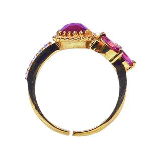 แหวนพลอยโกเมนทัวมาลีนชุบทองเงินสเตอร์925 - Product Image 2