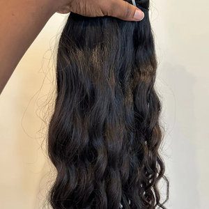 ผมชาวอินเดียแท้ที่ไม่ผ่านการทำ100% ผมธรรมชาติผมหยิกเป็นลอนตรงผลิตในอินเดีย - Product Image 1