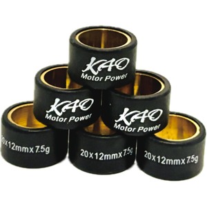 Nueva actualización CVT de scooter, rodillos de peso negros de 20x12mm para Yamaha NMAX BWS KAO CSRK, piezas de rendimiento de ajuste de diseño clásico - Product Image 6