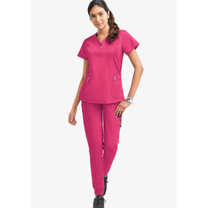 Tenues de travail infirmières à manches courtes avec logo personnalisé, respirantes, pour hôpital, professionnelles, pour femmes - Product Image 1