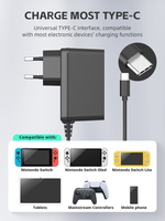Chargeur rapide avec prise US/EU/UK pour Nintendo Switch Lite OLED, adaptateur secteur, alimentation, accessoires de jeu