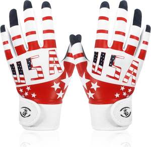 Guantes de béisbol de cuero Cabretta suave de ajuste personalizado de alta calidad, transpirables, cómodos en rosa, azul, guantes de bateo personalizables - Product Image 3