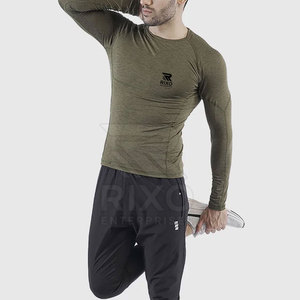 Light Weight Slim Fit Men <b>Compression</b> <b>Shirts</b> Workout Solid Color High Quality <b>Compression</b> <b>Shirts</b> - Product Image 2