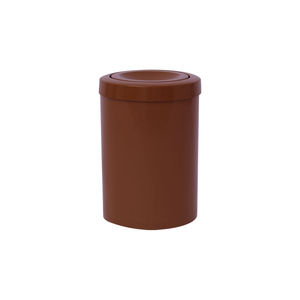 15-Liters Brown <b>Plastic</b> Flip-Top Waste <b>Bin</b> With Secure <b>Lid</b> Space-Saving Design for Efficient Storage - Product Image 1
