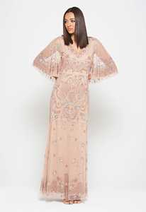 Robe de soirée maxi moulante sexy pour femme avec manches évasées et fonction antistatique, emballée - Product Image 3