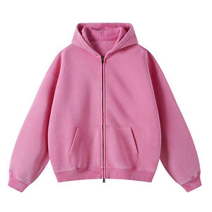 Sweat à capuche personnalisé avec fermeture éclair intégrale, 500, fermeture éclair intégrale, double couche, poids lourd, sweat à capuche personnalisé avec fermeture éclair intégrale, hommes, coton mélangé basique - Product Image 1