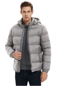 Wholesale Men's Hooded Front Customizable Coated Breathable <b>Waterproof</b> Windproof Puffer Jackets Full Sleeve Casual Winter - Product Image 2