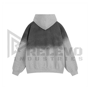 Sweat-shirt à capuche pour homme en coton noir teint de haute qualité, logo personnalisé, lavage à l'acide, prix raisonnables, sweat-shirt à capuche pour homme OEM/ODM - Product Image 5