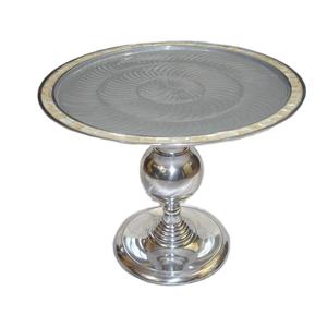 Aluminum Nickel Plated Mother of Pearl Border Fancy <b>Cake</b> <b>Stand</b> Server Premium Design New Arrival 2024 <b>Cake</b> <b>Stand</b> for Home Hotels - Product Image 1