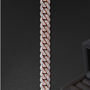 Édition limitée en argent sterling 925 personnalisé diamant glacé 20mm chaîne de 22 pouces diamants blancs chaîne de style hip-hop unisexe - Product Image 6