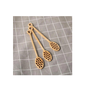 Cuchara de madera para mermelada de miel Cuchara dispensadora de miel Palos de madera Bolsa Embalaje con utensilios de cocina y restaurantes - Product Image 4