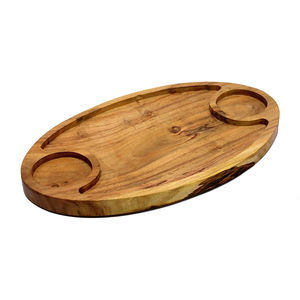 Plateaux à dessert et à nourriture en bois de qualité supérieure Forme personnalisée Grande taille avec Meena Work Idéal pour les repas élégants - Product Image 1