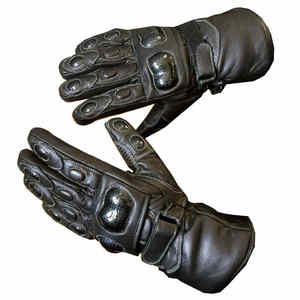 High Quality 100% Premium Leather Full Finger Motorbike Gloves Breathable Custom Waterproof with Solid Color Reasonable Price - Product Image 3