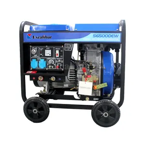 Electric Start Powerful Manual Backup 12v Battery 2-6kw Welding Diesel Generator Machine for Factories