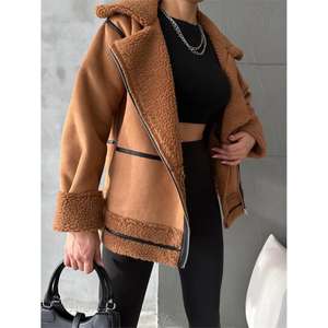 เสื้อแจ็คเก็ตผู้หญิง NUBUK MONT KRK YAKA คอลเลคชั่น Taba - Product Image 1