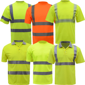 Haute visibilité sécurité spécial Polo impression tissu course gilet bande hommes T-shirt personnalisé Reflectivet T-shirt - Product Image 4