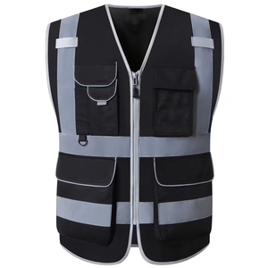Gilet de sécurité réfléchissant ZOHSUB POWER INDUSTRY, classe 2 ANSI, avec LED clignotante, poches imperméables, pour moto, vert été - Product Image 1