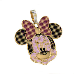 Radiant Lab Grown Diamond Pendentif Et Charm 14K Or E Couleur Ronde Brillant Coupe VVS2 Élégant Moderne Premium Hip Hop Bijoux - Product Image 2