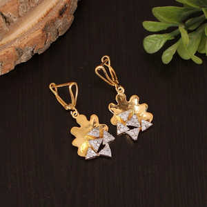 Pendientes de gota de piedra de diamante CZ blanco de plata de ley 92,5 al por mayor colgante de moda colgante con chapado en rodio material principal de oro rosa - Product Image 3