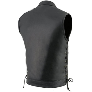 เสื้อกั๊กหนังแกะแท้สำหรับผู้ชายเสื้อกั๊กหนังแกะแฟชั่นแบบกำหนดเองระบายอากาศได้ดี - Product Image 5