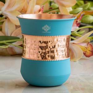 แก้วทองแดงแท้ 300 มล. ผิวสัมผัสแบบกึ่งไหม สำหรับเป็นของขวัญ - Product Image 2