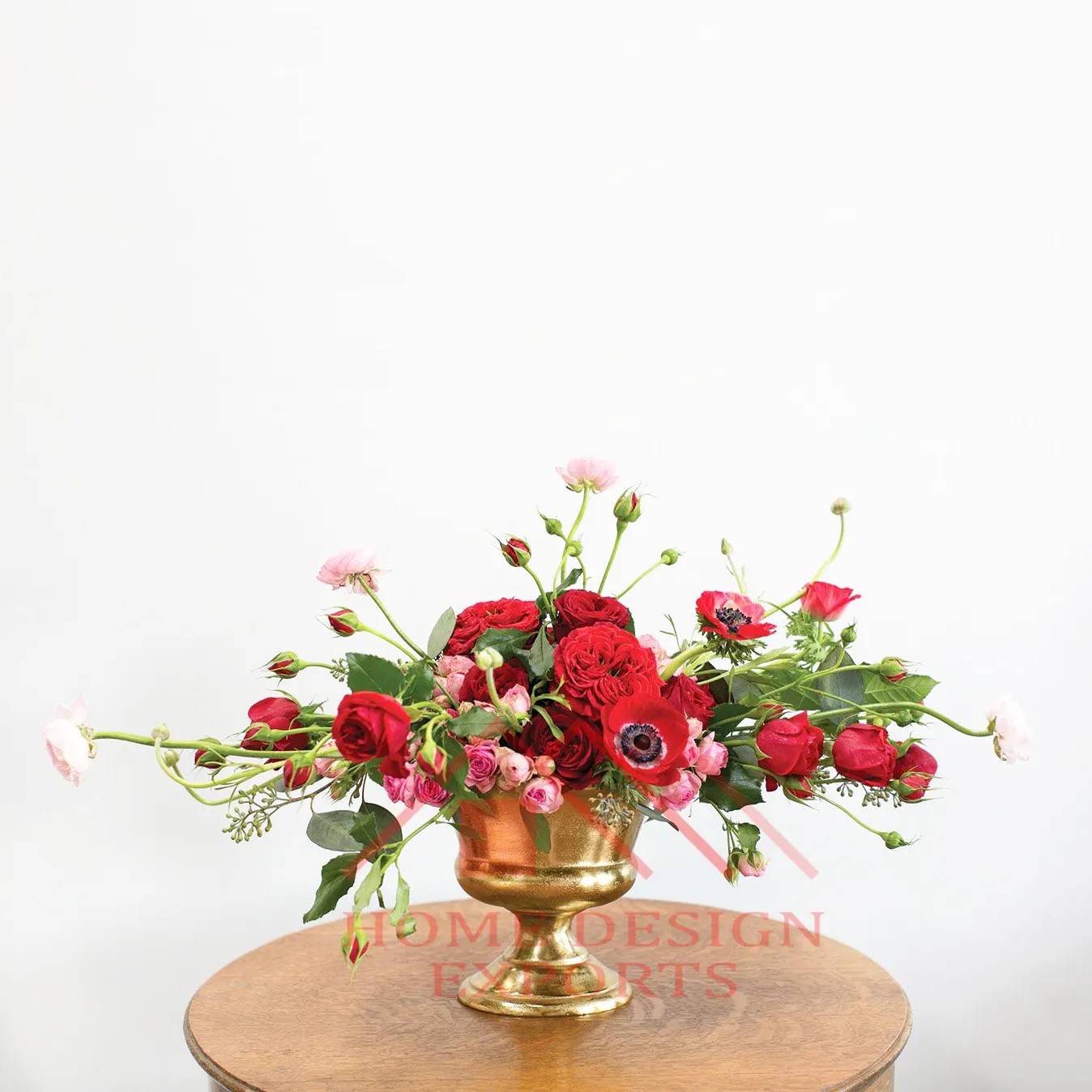 Masa Centerpieces dekor ekici vazolar için bahçe süslemeleri sıcak satış Metal alüminyum antika altın trompet çiçek vazolar