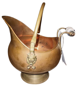 Seau à charbon de bois seau à charbon fait main de taille moyenne avec pieds porte-bûches en métal de charbon moderne - Product Image 2