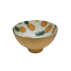 Design moderne pour la cuisine et la table Bol rond en métal couleur or Bol de service et bols décoratifs faits à la main - Product Image 5