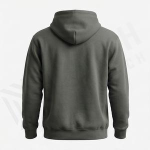 Sweat à capuche gaufré de qualité supérieure pour homme 2025, avec logo personnalisé imprimé, en molleton 100 % coton, uni, fourniture ODM, vêtement d'hiver, couleur personnalisable - Product Image 2