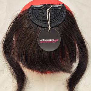 Meilleure qualité Clip-in Bangs Machine Made Raides Cheveux noirs 100% Cheveux humains vietnamiens Pleine Cuticule Nature Prix de gros 2025 - Product Image 1