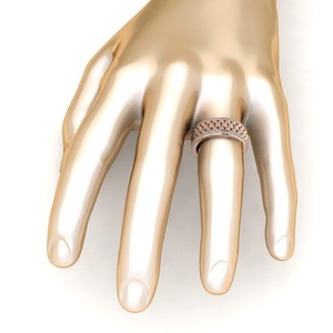 Anillo de boda de Plata de Ley 925 con diamantes redondos para mujer, joyería de lujo a la moda a precio mayorista - Product Image 5