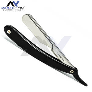 Nuevas maquinillas de afeitar de peluquero Mango de plástico negro OEM/Maquinillas de afeitar de salón Acero inoxidable Mejor calidad Precio al por mayor Maquinillas de afeitar - Product Image 5