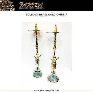 Cachimbas Farida 2021, Cachimba Mini Egipcia de Latón Macizo de Lujo, Tallada, Alta, de Tres Niveles, con Acabado de Espejo y Laca - Product Image 2